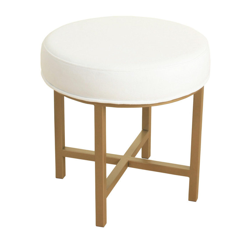 Mercer41 Madewell Round Metal Vanity Stool Wayfair